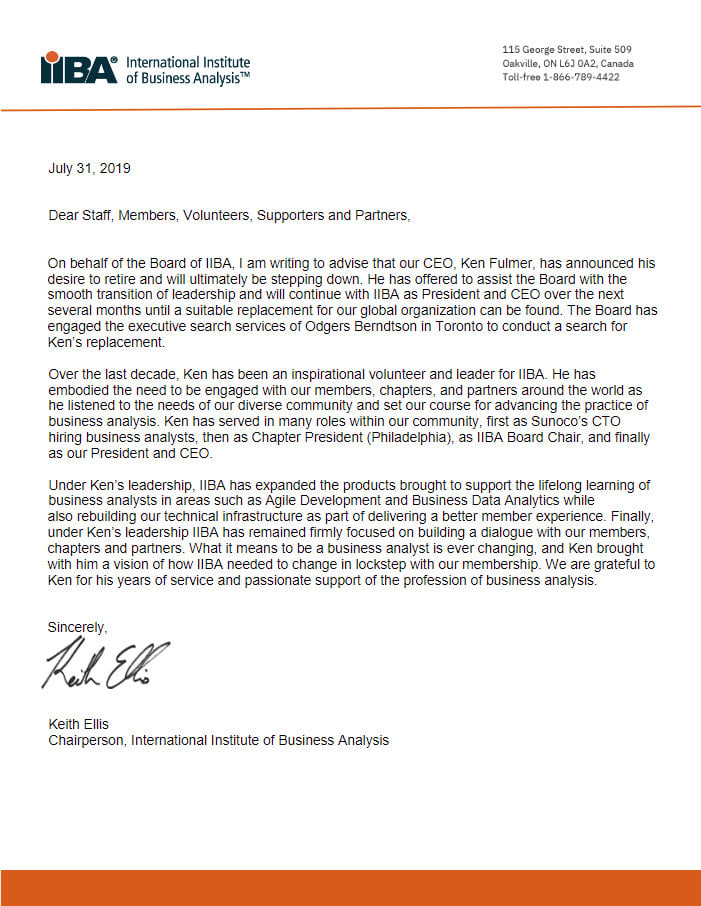 message from keith ellis